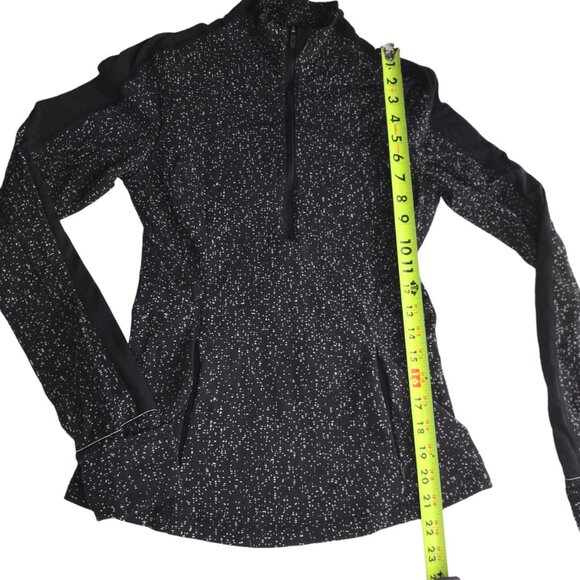 LULULEMON Run Briskly 1/2 Zip Black Magnetized Jacquard Black, Pullover, Size 6 - Picture 6 of 10